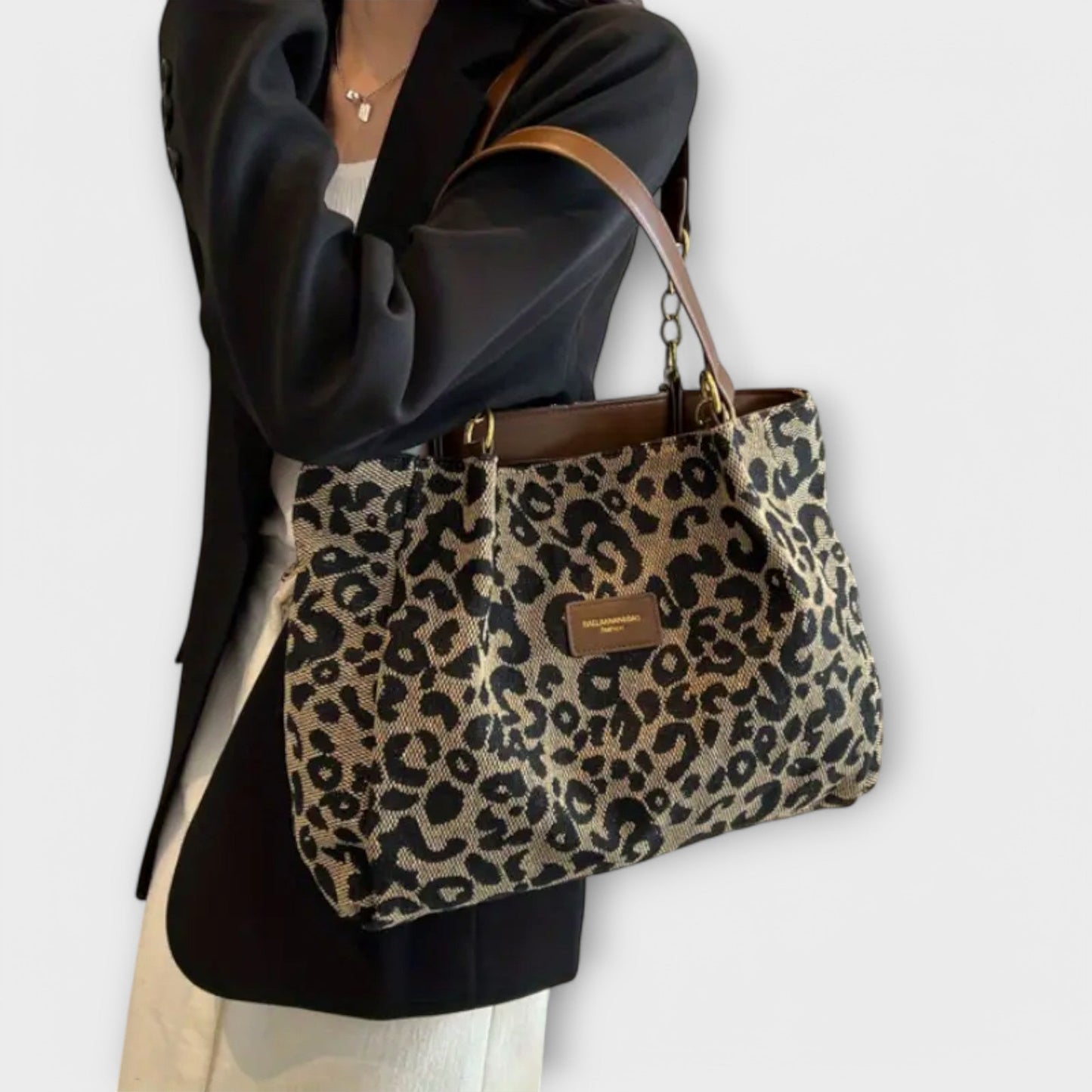 Josephine - Sac fourre-tout en toile léopard