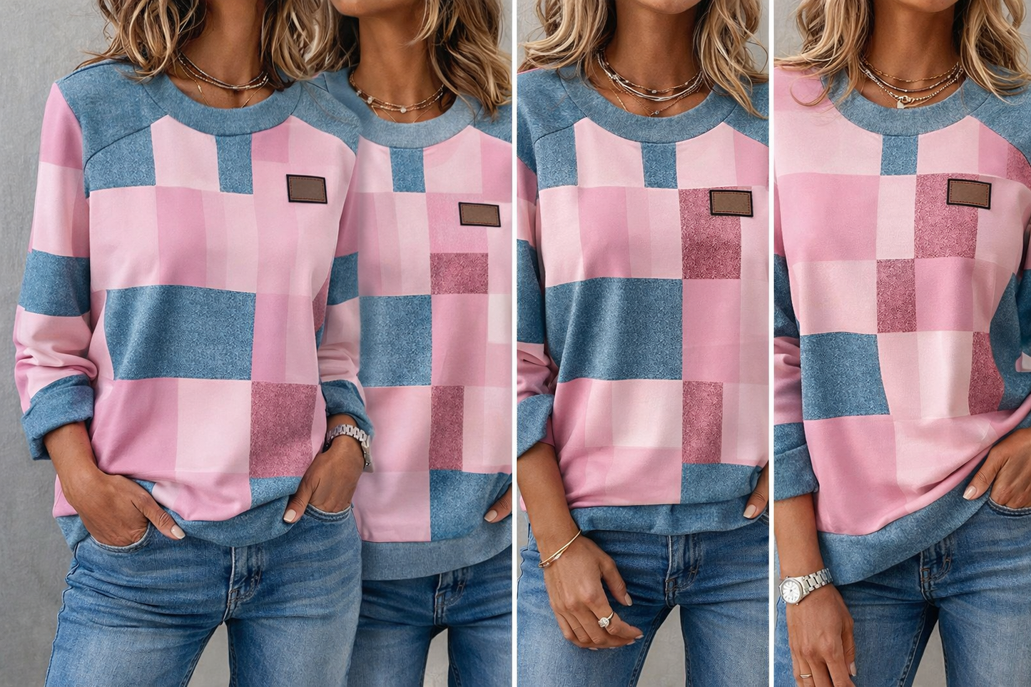 Brisadora - Blouse Vintage à Carreaux Modernes