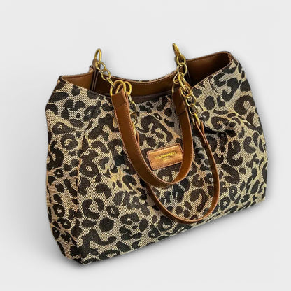 Josephine - Sac fourre-tout en toile léopard