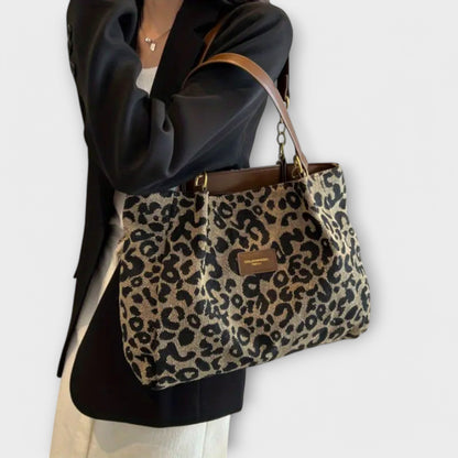 Josephine - Sac fourre-tout en toile léopard