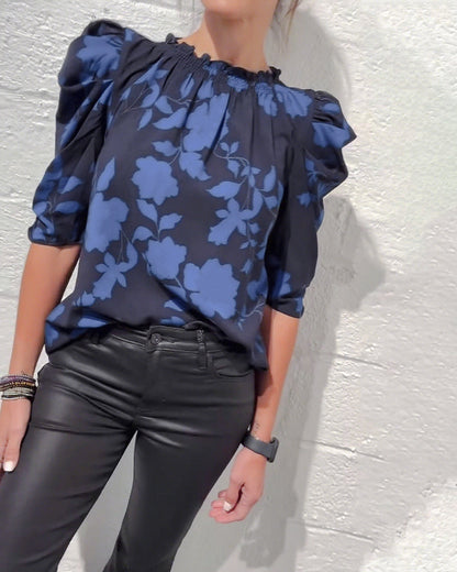 Bellamy - Blouse à Manches Bouffantes avec Volants