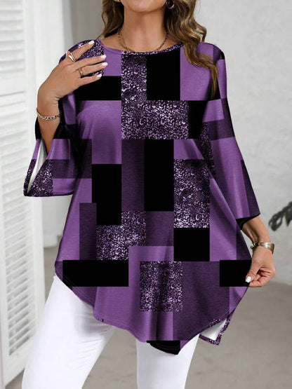 Rhosalivelle - Blouse Oversize Imprimée À Carreaux