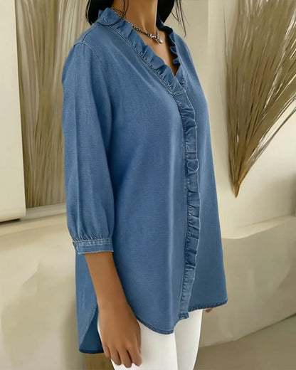 Selyra - Blouse Élégante à Volants Féminins