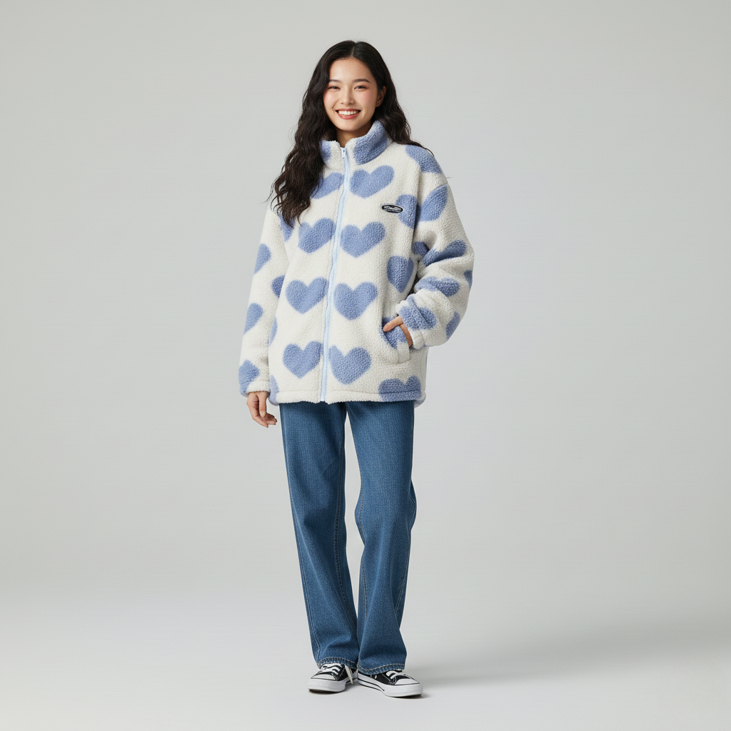 Camila™ | Veste réversible à cœurs
