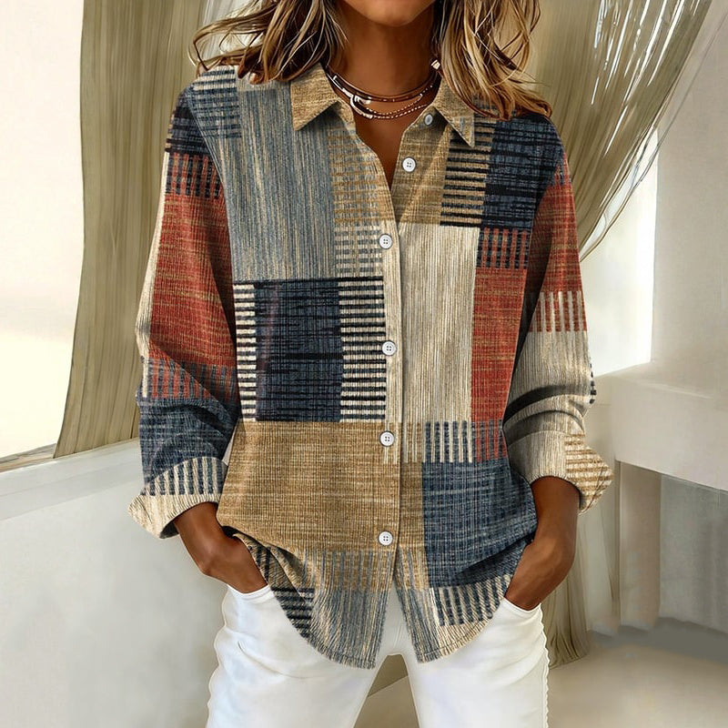 Pavelya - Blouse Vintage Color Block