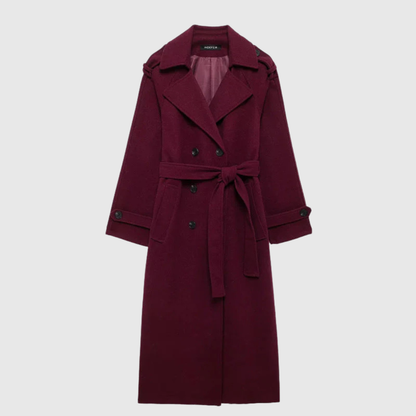 Merone™ | Élégant Manteau Classique Rouge Vin