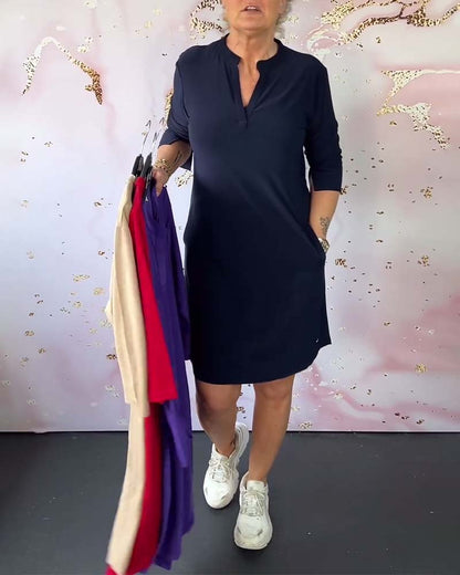 Héloïse™ | Robe Col V Droit