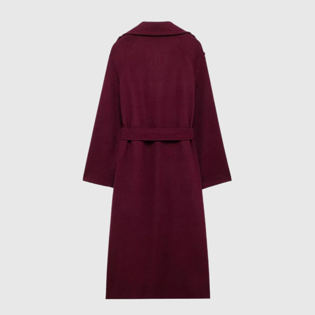 Merone™ | Élégant Manteau Classique Rouge Vin