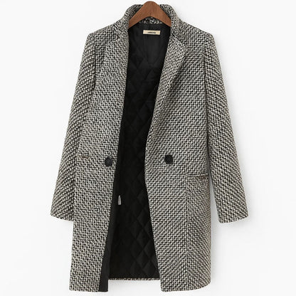 Caterinella™ | Manteau en laine grise décontracté et élégant