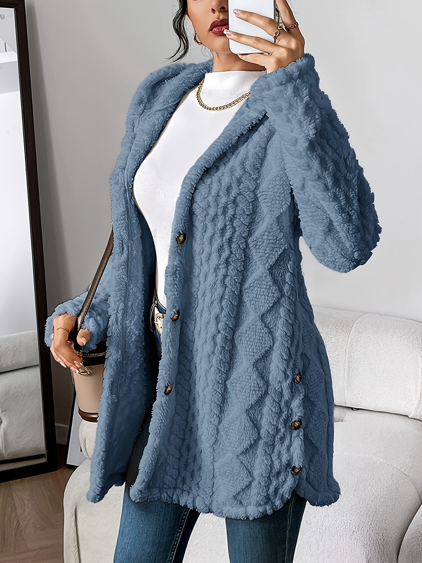 Florent™ | Manteau teddy chic en matière douce