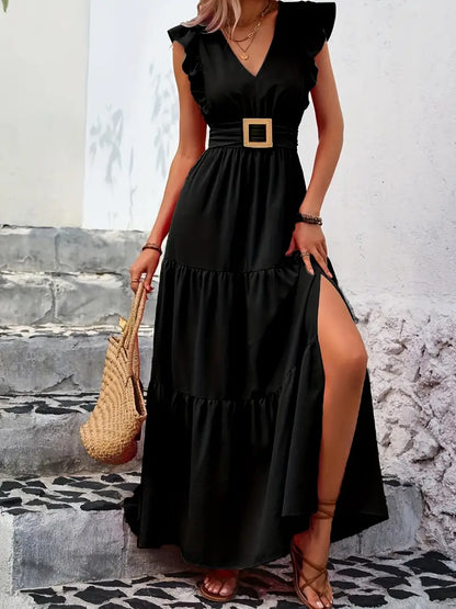 Monaco Ruffled Maxi-Dress