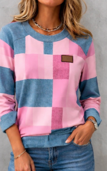 Brisadora - Blouse Vintage à Carreaux Modernes