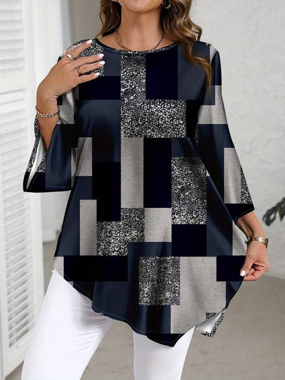 Rhosalivelle - Blouse Oversize Imprimée À Carreaux